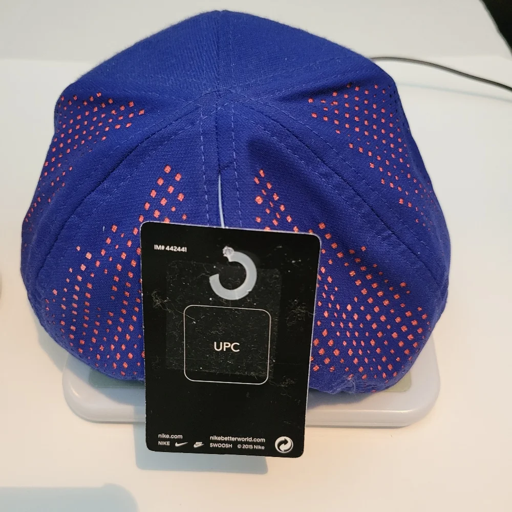 NWOT Nike True Swoosh Hat Unisex Blue and Orange‎ Logo Size 4-7